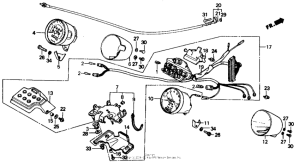 VT700C Спидометр + тахометр