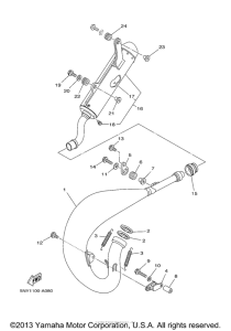YZ125S1 Выхлопная система