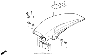 CR125R Задний бампер