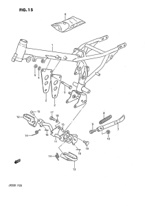 JR50 Frame - footrest
