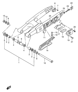 RM125 Маятник задний