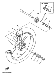 TY250Z Переднее колесо