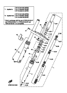 XVS1100 XVS11R Вилка передней оси