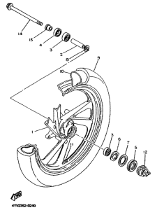 TZR50 Переднее колесо