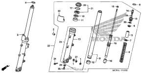 VFR800 Передняя вилка