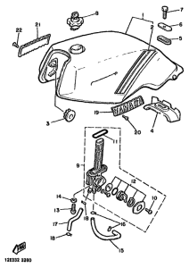 XS400 Топливный бак