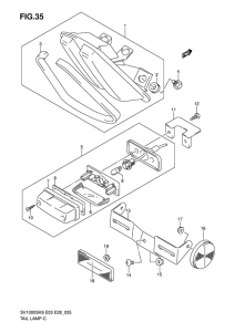 SV1000 Задний фонарь
