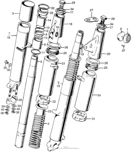 CB450 Передняя вилка