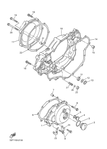 YZ426F Крышка картера двигателя