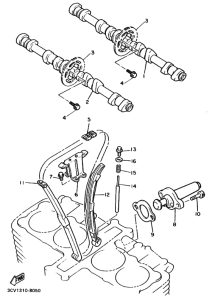 FJ1200 FJ1200B Распределительный вал & chain