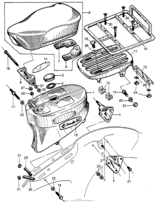 CT200 Fuel tank + luggage carrier