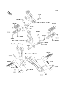 ZX600 Подножки