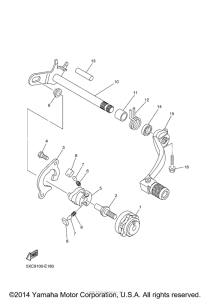 YZ250FSPV Вал переключения