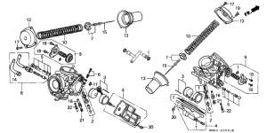 VT1100C Carburetor assy