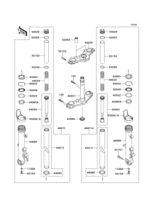 EX650 Передняя вилка