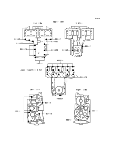 ZR550 Болты крепления картера