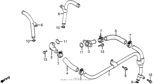 VT1100C Патрубки охлаждения