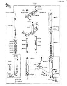 ZX600 Вилка передней оси