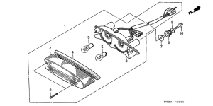 CB600F21 Taillight unit ass`y