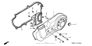 CN250 Крышка картера левая