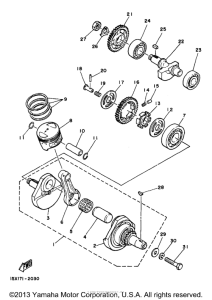 TW200 Коленчатый вал и Поршень