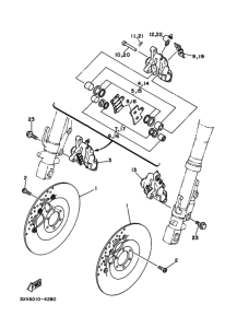 TZR250RS ﾌﾛﾝﾄﾌﾞﾚｰｷｷﾔﾘﾊﾟ