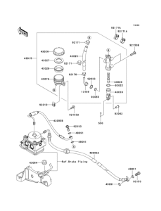 ER650 Задний торм цилиндр