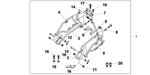 XL1000V Saddle bag stay