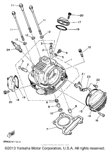 XT225D Головка цилиндров