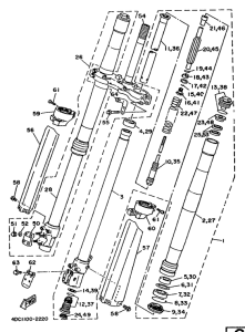 WR250Z Передняя вилка
