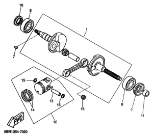 YQ50 Kurbelwelle kolben