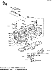KZ1100 Головка цилиндров
