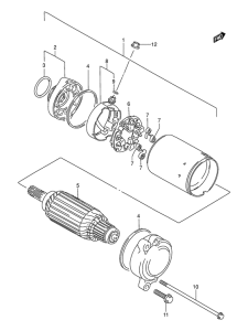 VL1500 Стартерный мотор