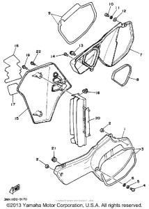 YZ80W (Motocross) Боковые обтекатели