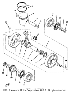 DT400E Коленчатый вал и Поршень