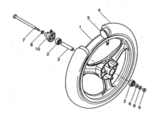 YH50 Переднее колесо