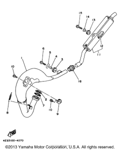 YZ80K1 Выхлопная система