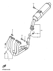 YZF600R Выхлопная система