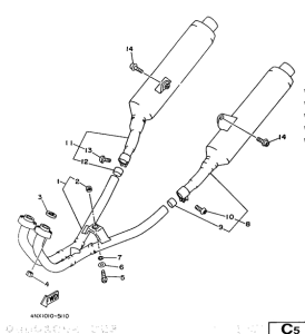 TRX850 Выхлопная система