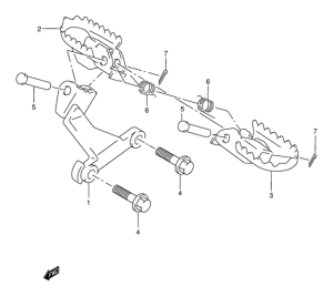 DR-Z250 Подножки