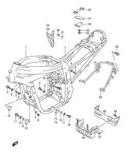 GSX-R1100 Frame comp