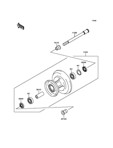 BJ250LFFA フロントハブ