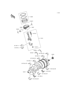 ZX1400 Коленвал и поршни