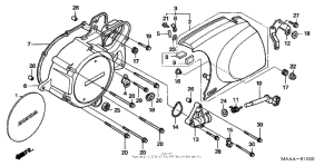 VT1100C Крышка картера левая