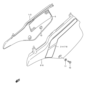 TS125 Обтекатель задний