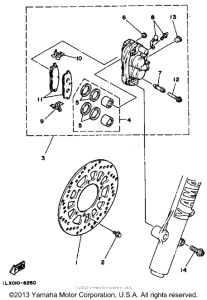 YZ490S Передний суппорт