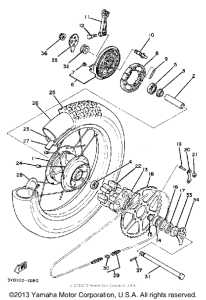 TT250J Переднее колесо