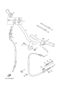 XC125 Guidon & cable