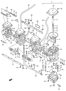 GSX600 Carburetor assy