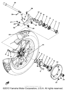 XS850H Переднее колесо